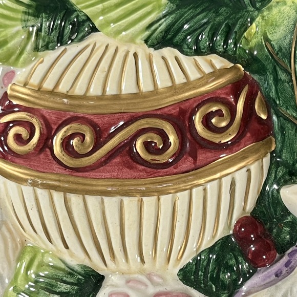 Fitz & Floyd Essentials Kristmas Kitty Christmas Decorative Plate Canape Tray - Picture 4 of 8